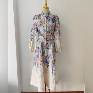 Zimmermann Dawning Buttoned Midi Dress, NWT